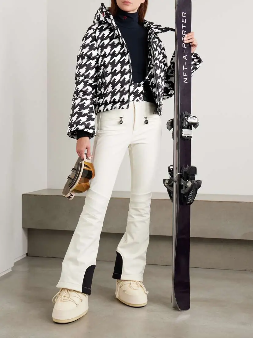 Perfect Moment Polar Flare Quilted Houndstooth Down Ski Jacket | Thumbnail 2
