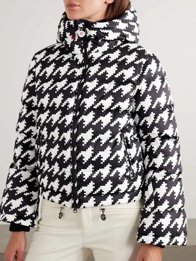 Perfect Moment Polar Flare Quilted Houndstooth Down Ski Jacket | Thumbnail 3