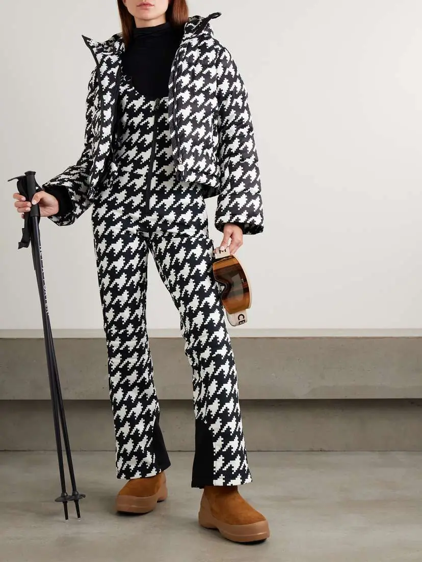 Perfect Moment Polar Flare Quilted Houndstooth Down Ski Jacket | Thumbnail 5