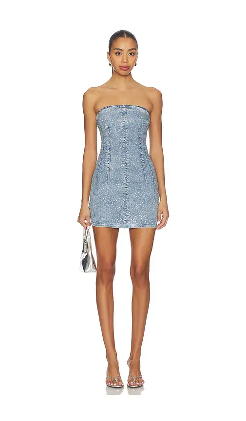 Good American Crystal Strapless Mini Dress | Image 1 Good American Crystal Strapless Mini Dress | Image 1