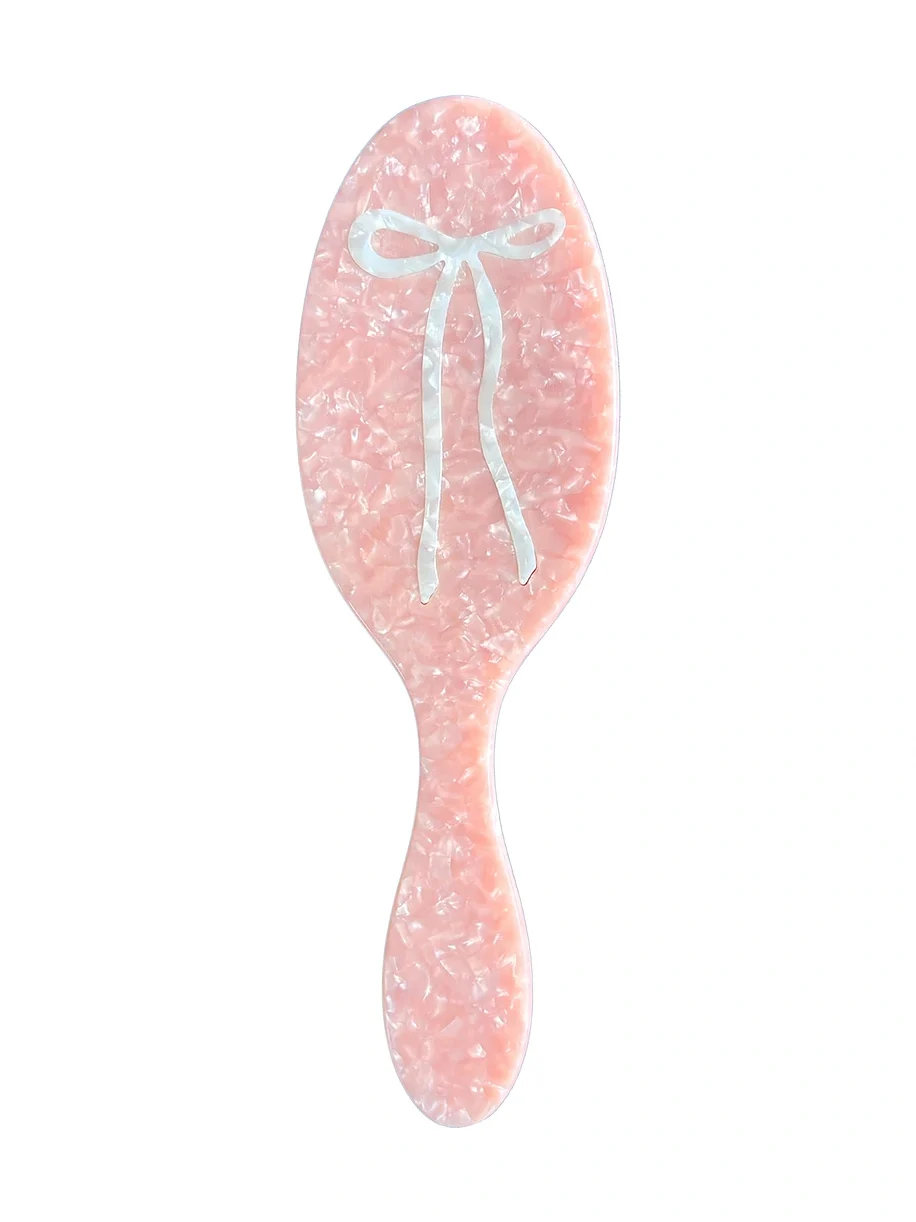 Hand-painted Ballet Bow Acetate 2-1 Daily Hair Brush Hand-painted Ballet Bow Acetate 2-1 Daily Hair Brush