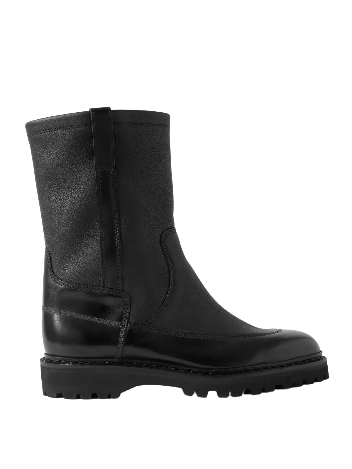 Highland Smooth and Full-Grain Leather Chelsea Boots - Men Highland Smooth and Full-Grain Leather Chelsea Boots - Men