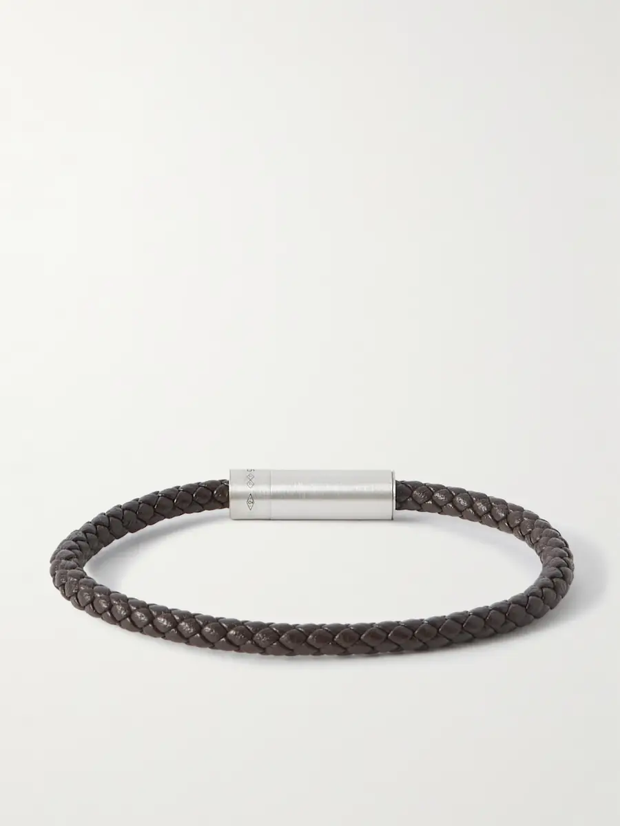 LE GRAMME 7g Sterling Silver and Leather Cable Bracelet - Men | Thumbnail 3 LE GRAMME 7g Sterling Silver and Leather Cable Bracelet - Men | Thumbnail 3