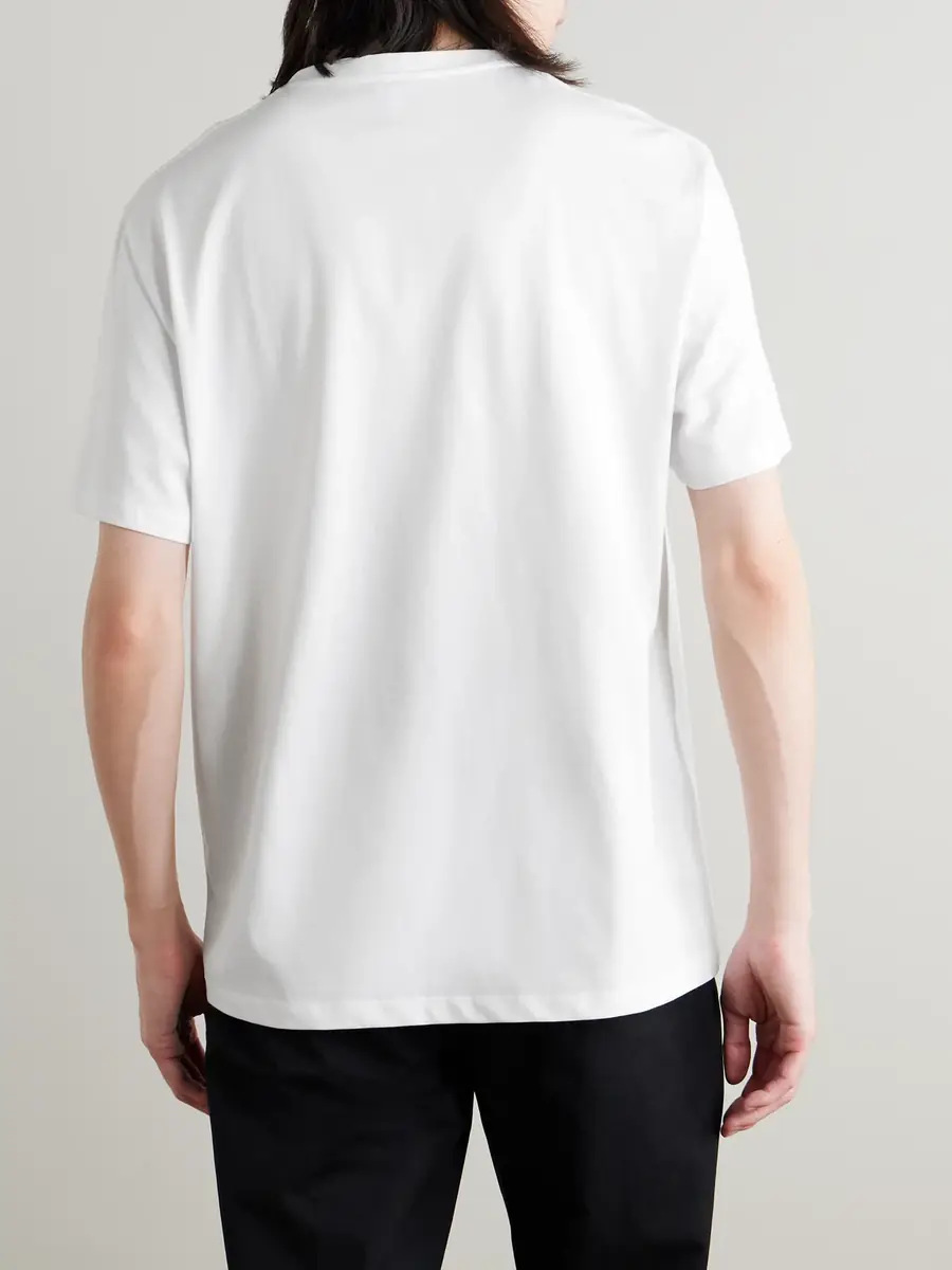 Loewe Logo-Embroidered Cotton-Blend Jersey T-Shirt - Men | Thumbnail 4 Loewe Logo-Embroidered Cotton-Blend Jersey T-Shirt - Men | Thumbnail 4