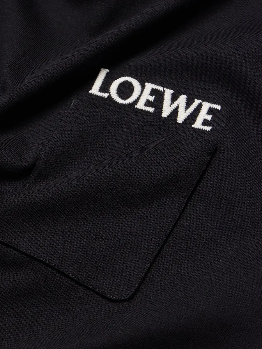 Loewe Logo-Embroidered Cotton-Jersey T-Shirt - Men | Thumbnail 4 Loewe Logo-Embroidered Cotton-Jersey T-Shirt - Men | Thumbnail 4