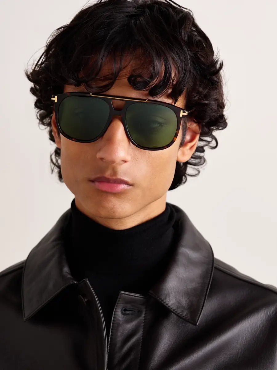 Tom Ford Sam Aviator-Style Tortoiseshell Acetate Sunglasses - Men | Thumbnail 2 Tom Ford Sam Aviator-Style Tortoiseshell Acetate Sunglasses - Men | Thumbnail 2