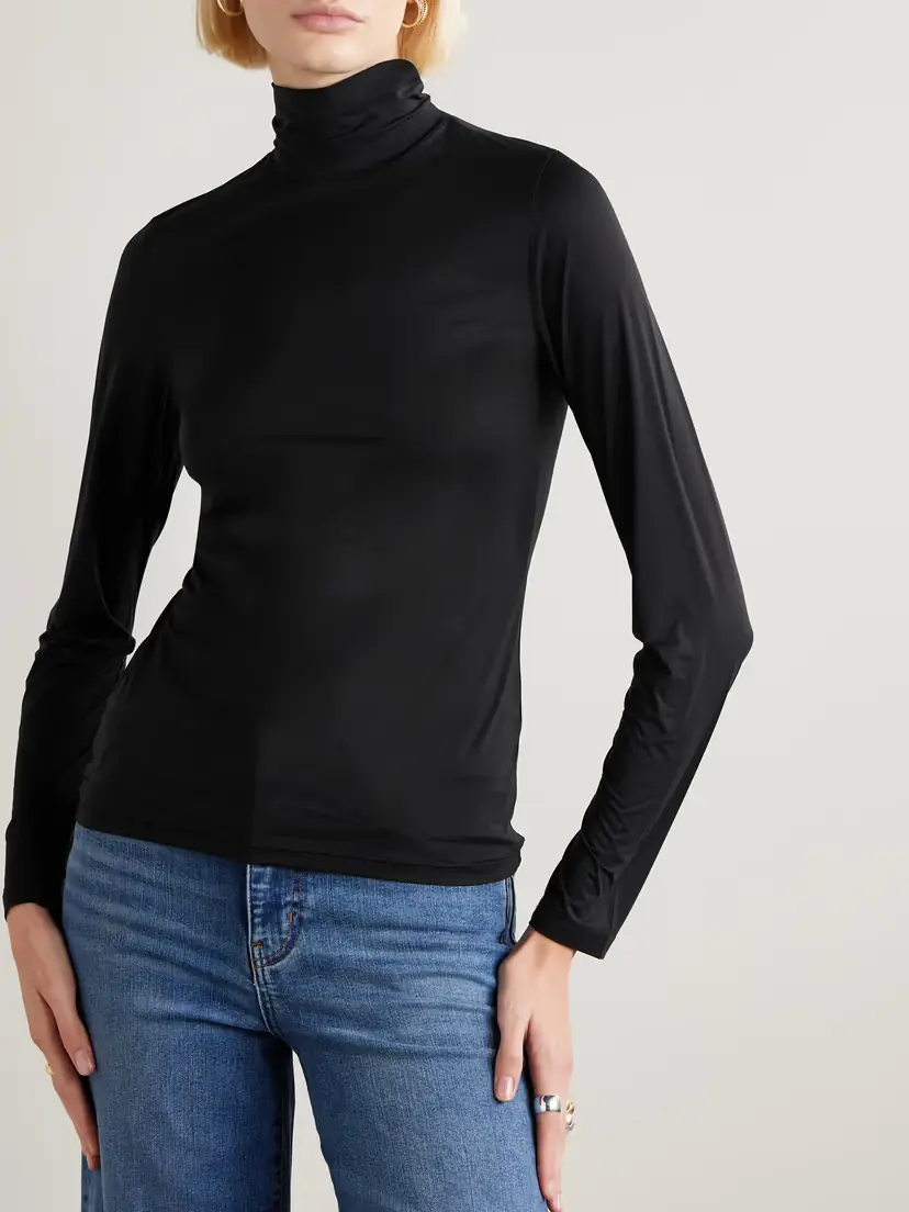 Frame The Hosiery Jersey Turtleneck Top | Thumbnail 3 Frame The Hosiery Jersey Turtleneck Top | Thumbnail 3