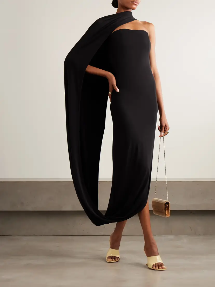 Cult Gaia Corsica Strapless Cape-effect Stretch-crepe Maxi Dress | Thumbnail 2