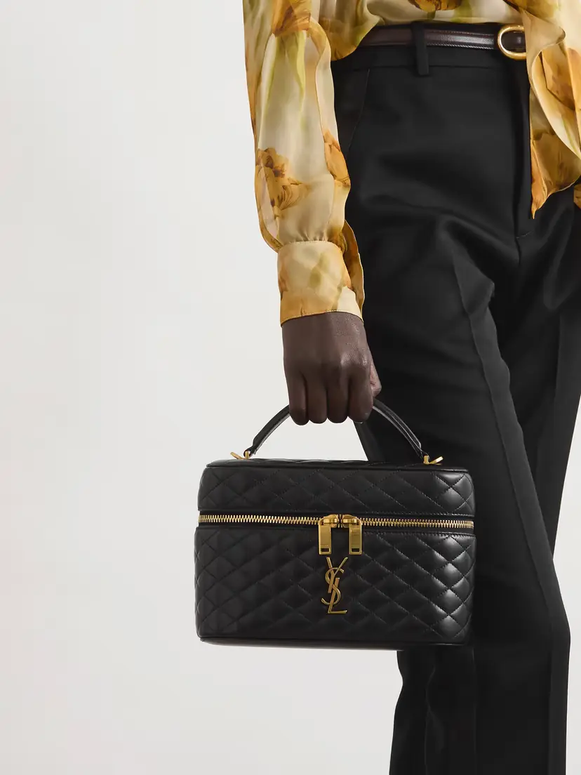 Saint Laurent Gaby Vanity Large Quilted Leather Shoulder Bag | Thumbnail 2 Saint Laurent Gaby Vanity Large Quilted Leather Shoulder Bag | Thumbnail 2