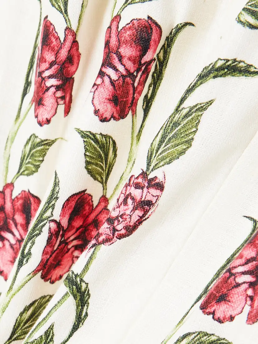Agua by Agua Bendita Granadilla Tiered Floral-print Linen Mini Dress | Thumbnail 4