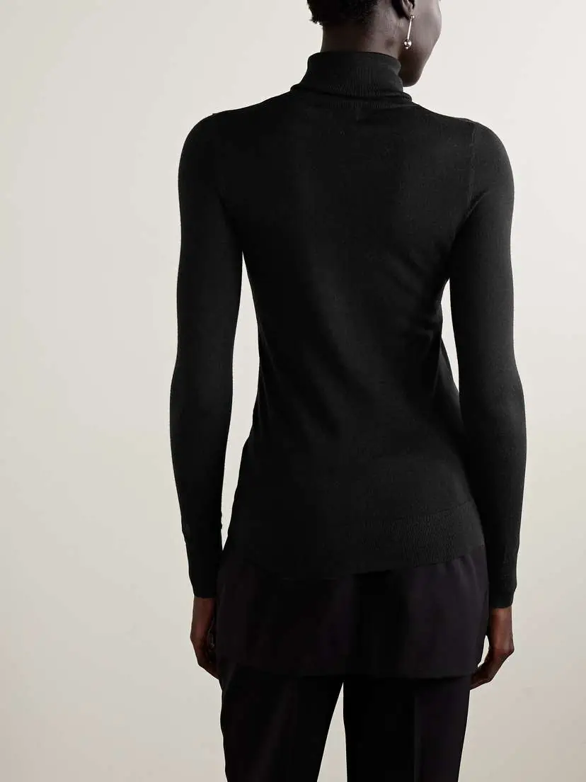 TOTEME Wool And Silk-blend Turtleneck Sweater | Thumbnail 4 TOTEME Wool And Silk-blend Turtleneck Sweater | Thumbnail 4