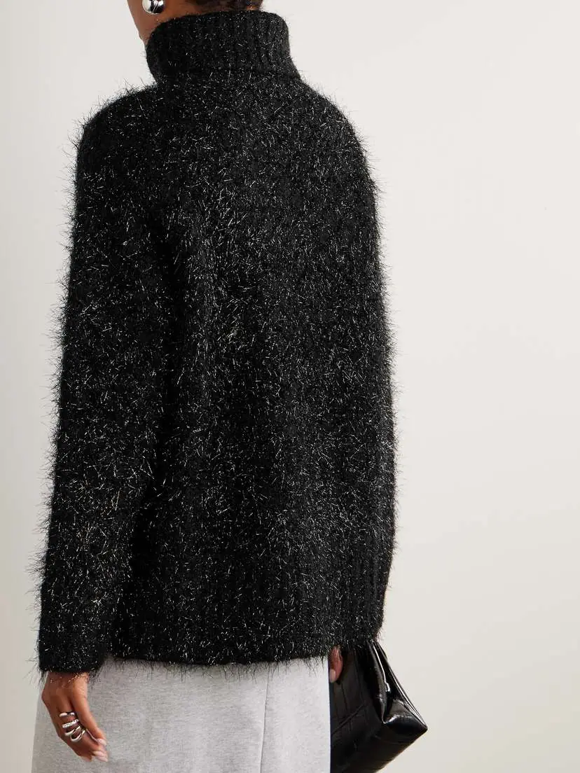 Dries Van Noten Metallic Wool-blend Turtleneck Sweater | Thumbnail 3 Dries Van Noten Metallic Wool-blend Turtleneck Sweater | Thumbnail 3