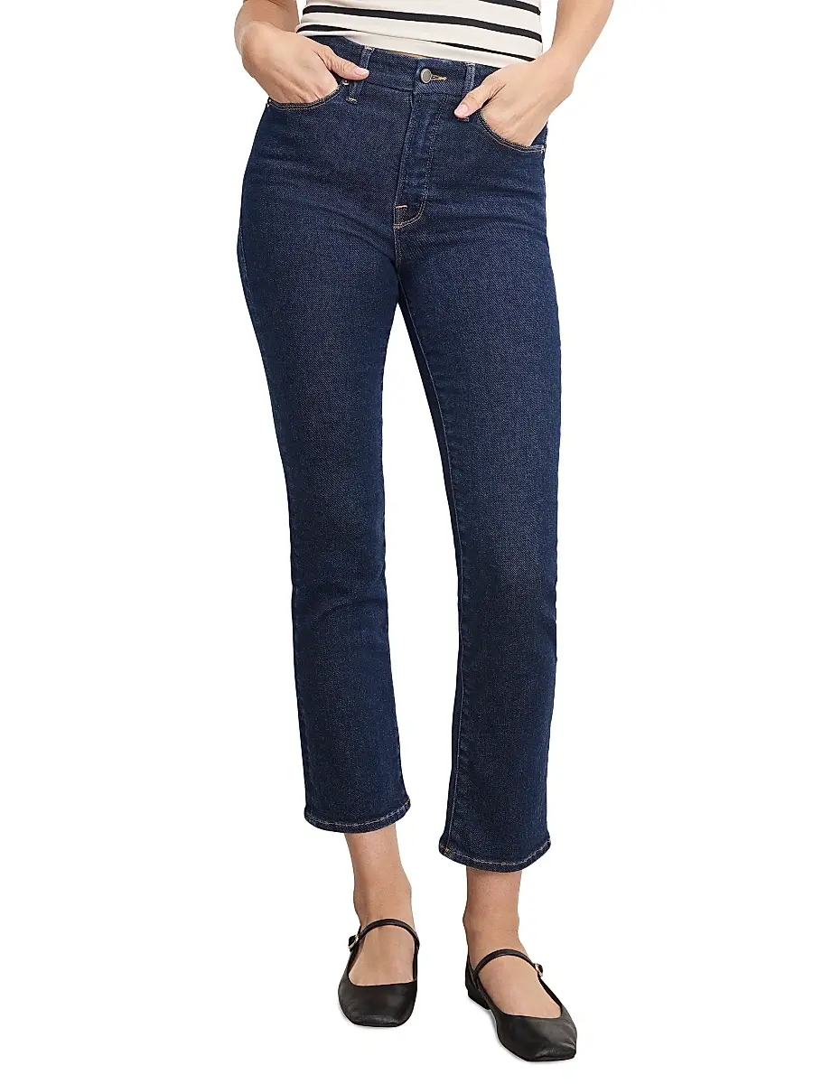 GOOD AMERICAN Women's Good Legs Straight Jeans | Thumbnail 3 GOOD AMERICAN Women's Good Legs Straight Jeans | Thumbnail 3