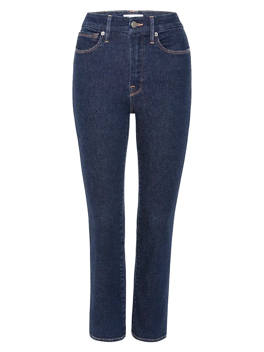 Good American Women's Good Legs Straight Jeans - Indigo | Image 1 Good American Women's Good Legs Straight Jeans - Indigo | Image 1