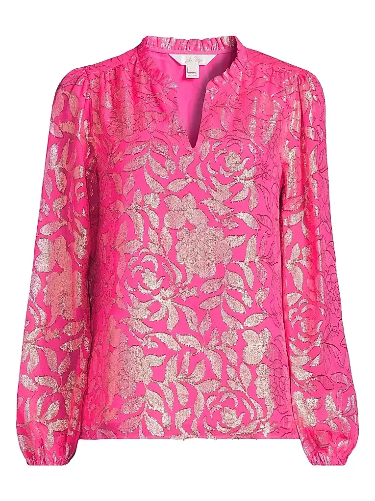Lilly Pulitzer Women's Gianna Silk Long-Sleeve Blouse