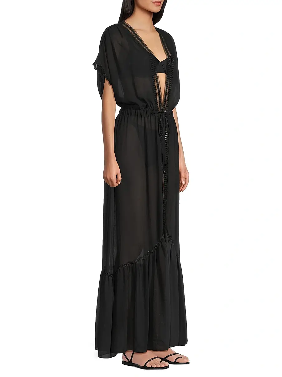 Ramy Brook Women's Gem Tie-Waist Cover-Up Maxi Dress | Thumbnail 4 Ramy Brook Women's Gem Tie-Waist Cover-Up Maxi Dress | Thumbnail 4