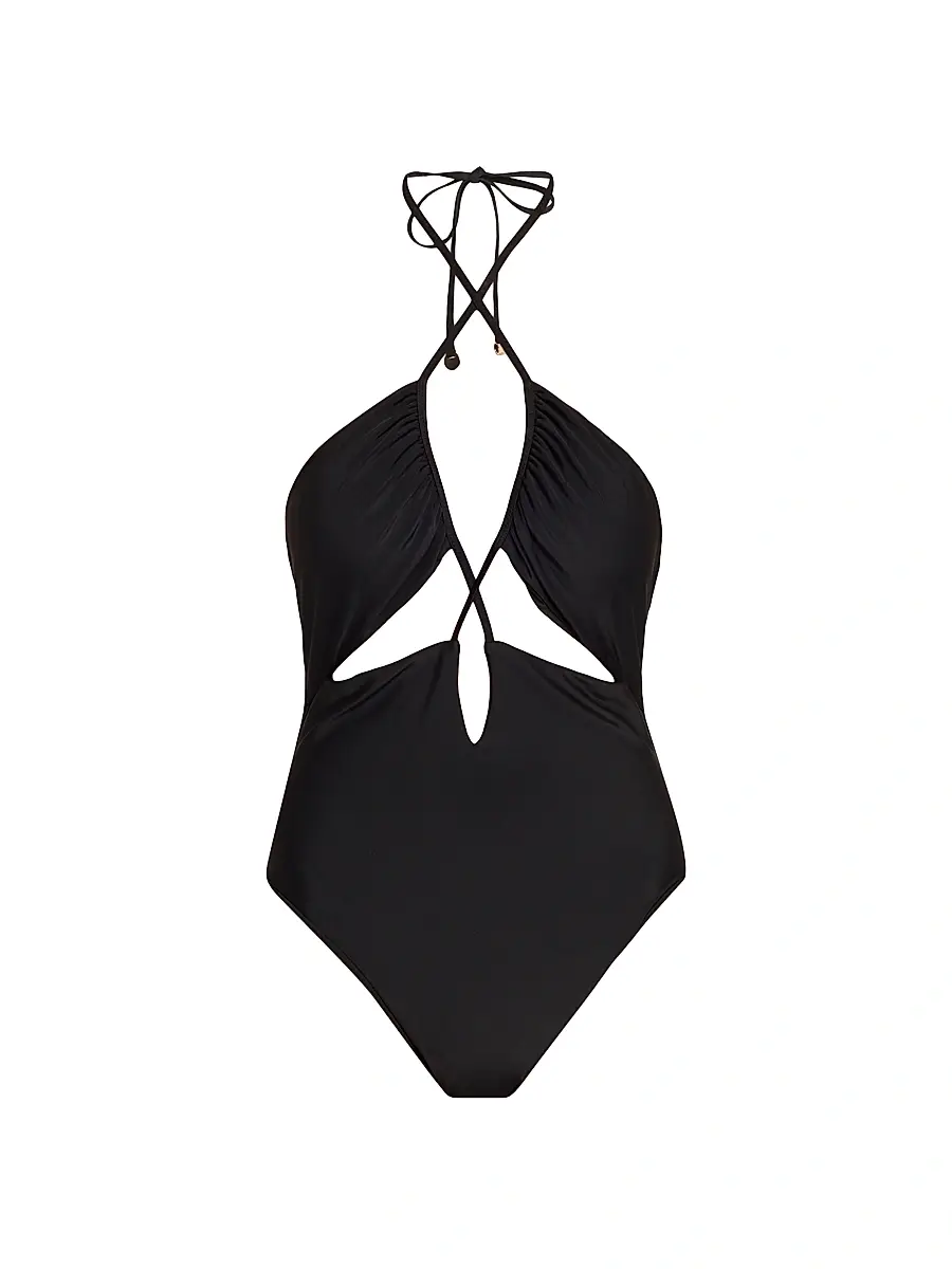Ramy Brook Women's Nia Halterneck One-Piece Swimsuit - Black | Image 1 Ramy Brook Women's Nia Halterneck One-Piece Swimsuit - Black | Image 1