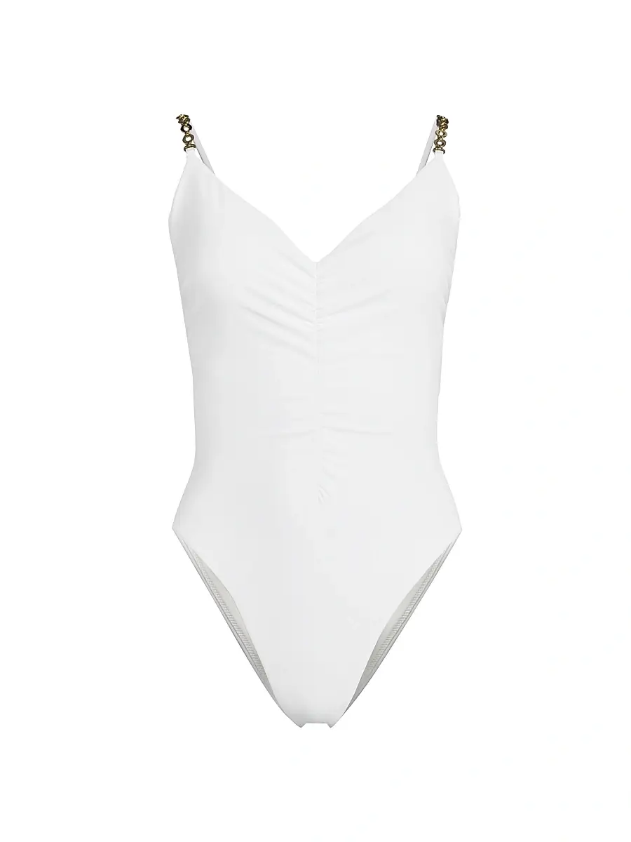 Ramy Brook Women's Monique Ruched One-Piece Swimsuit | Image 1 Ramy Brook Women's Monique Ruched One-Piece Swimsuit | Image 1
