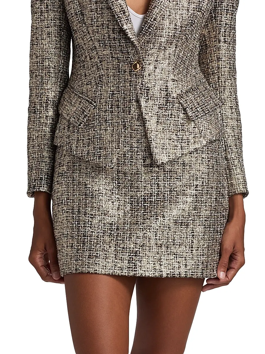 Generation Love Women's Kendra Metallic Tweed Miniskirt | Thumbnail 3 Generation Love Women's Kendra Metallic Tweed Miniskirt | Thumbnail 3