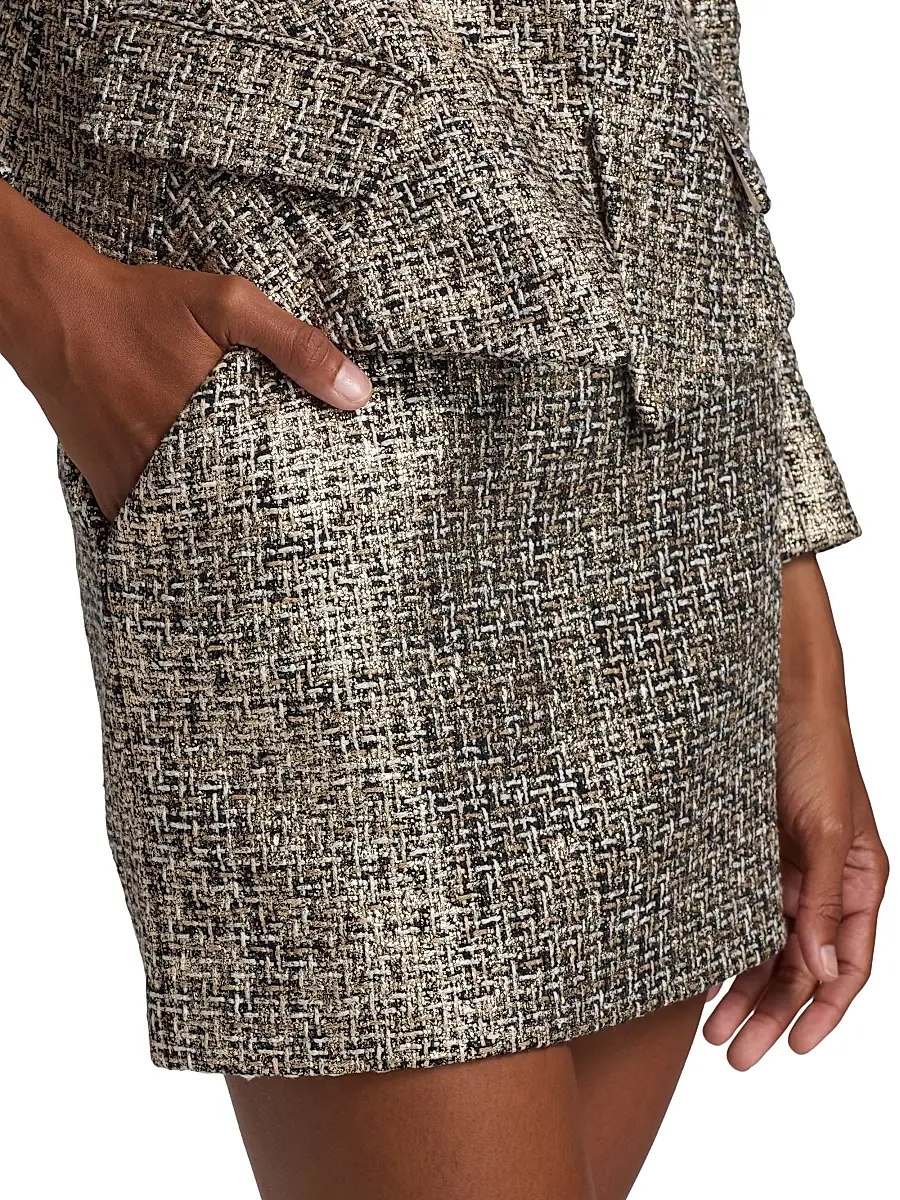 Generation Love Women's Kendra Metallic Tweed Miniskirt | Thumbnail 6 Generation Love Women's Kendra Metallic Tweed Miniskirt | Thumbnail 6