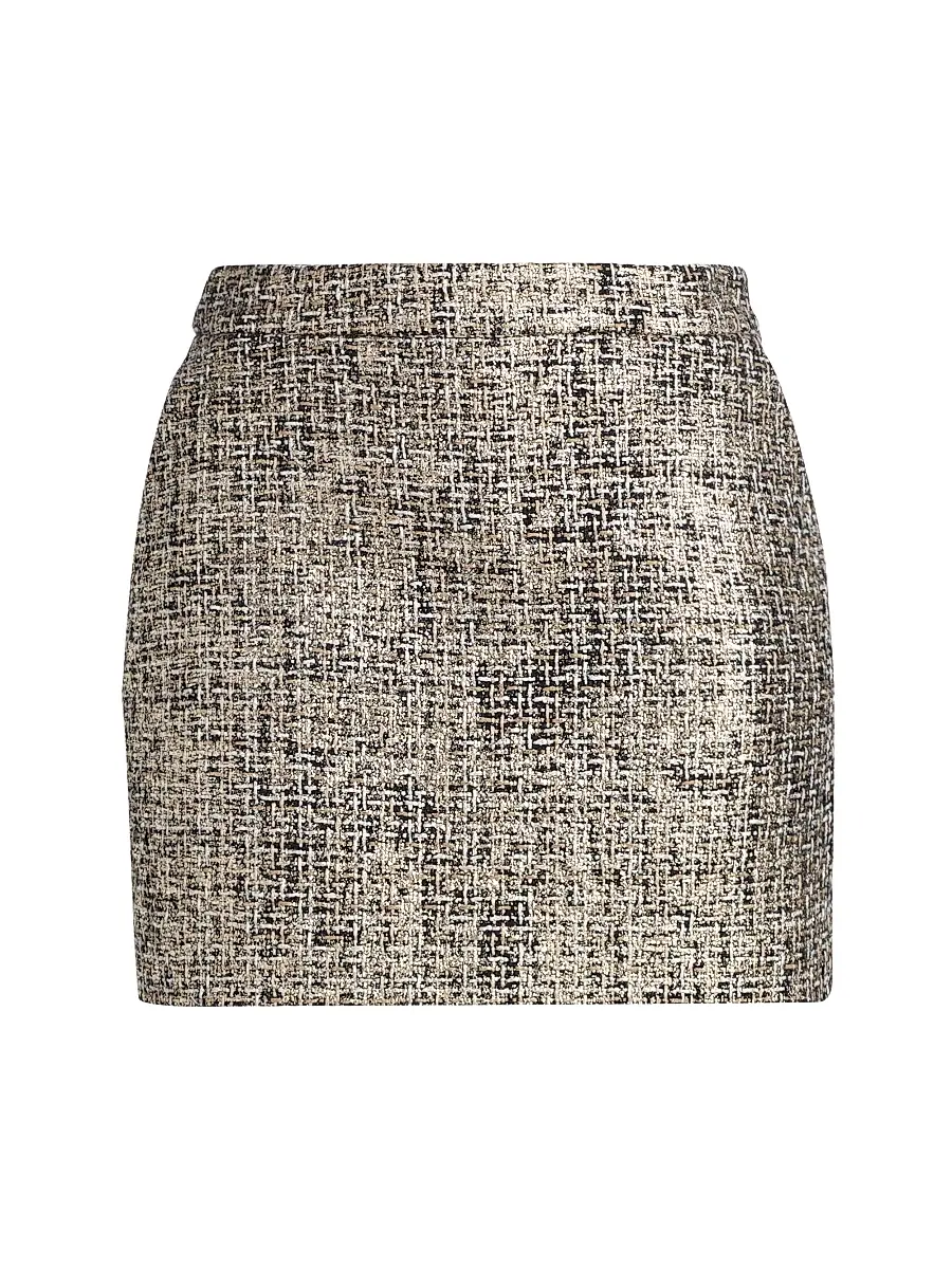 Generation Love Women's Kendra Metallic Tweed Miniskirt