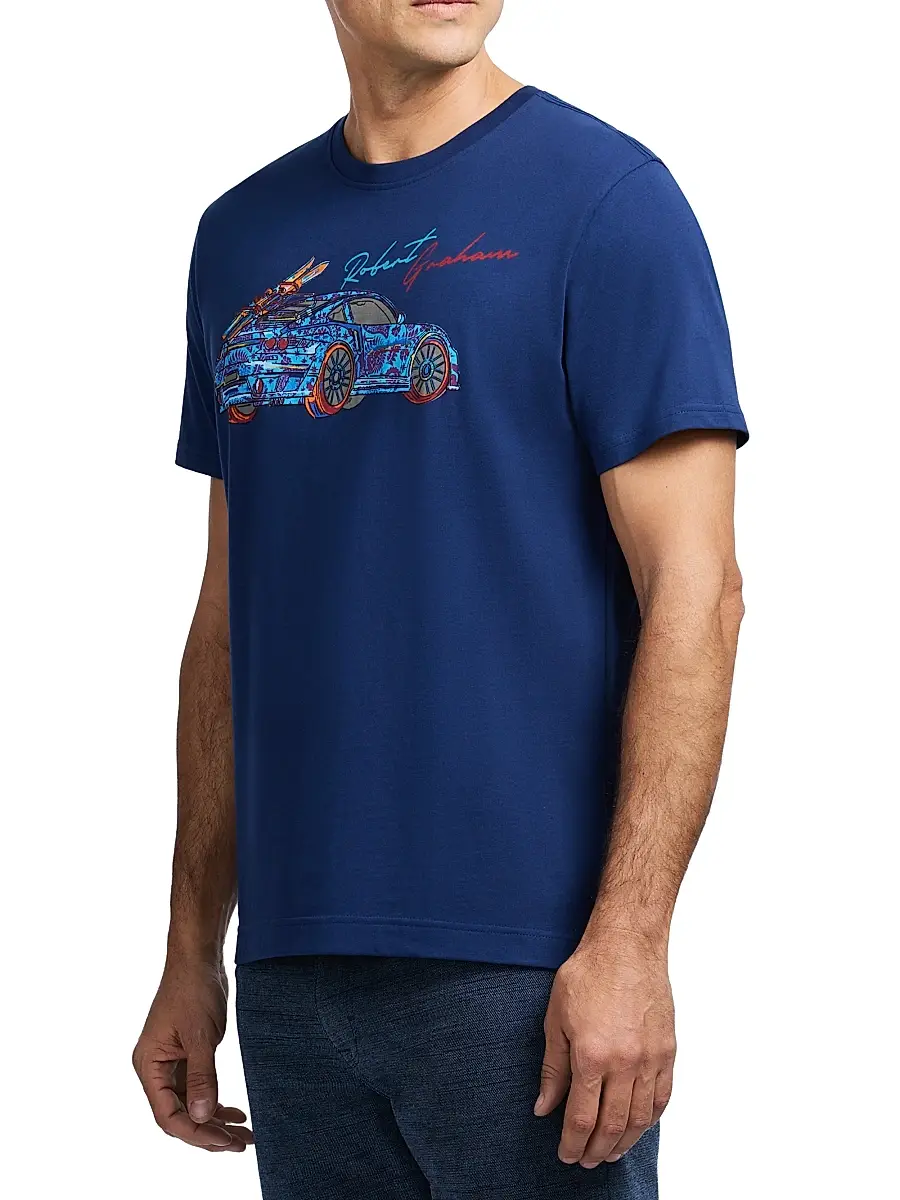 Robert Graham Men's Road Trip Graphic T-Shirt | Thumbnail 4 Robert Graham Men's Road Trip Graphic T-Shirt | Thumbnail 4