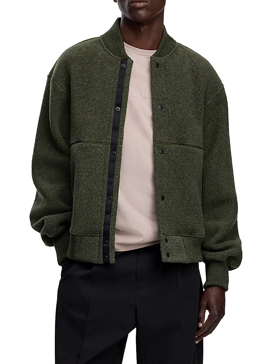 Canada Goose Men's Hudson Fleece Bomber Jacket - Dark Sage | Thumbnail 2 Canada Goose Men's Hudson Fleece Bomber Jacket - Dark Sage | Thumbnail 2