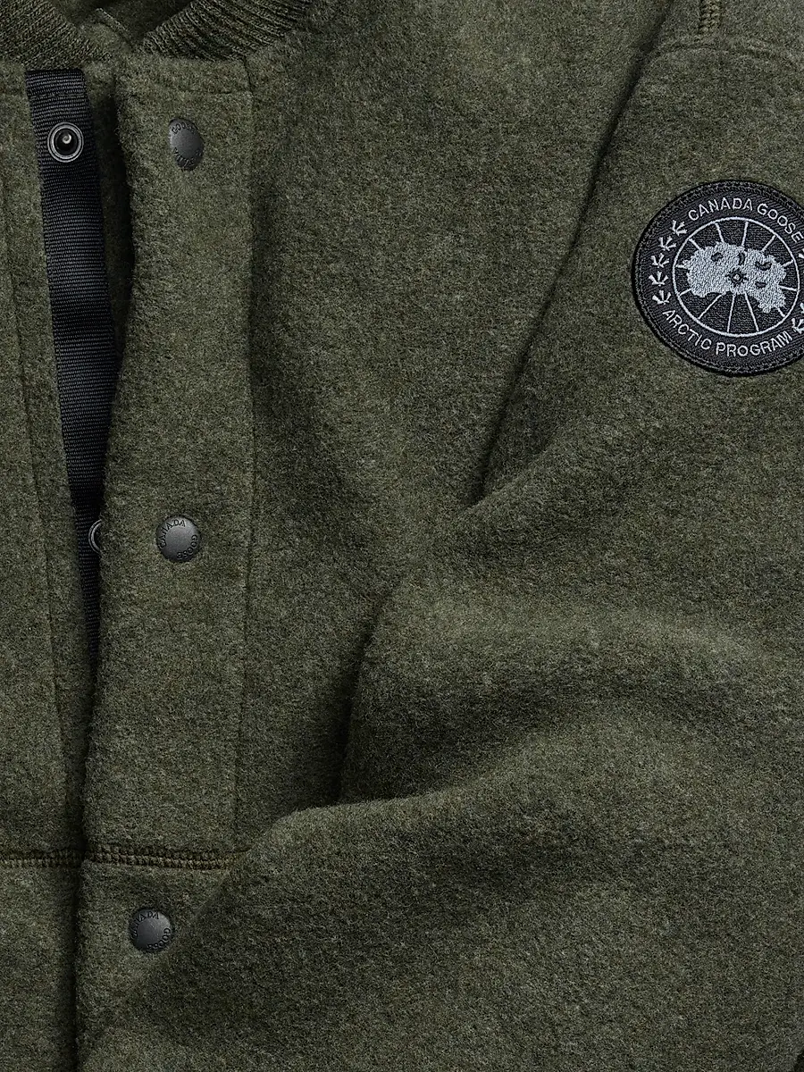 Canada Goose Men's Hudson Fleece Bomber Jacket - Dark Sage | Thumbnail 4 Canada Goose Men's Hudson Fleece Bomber Jacket - Dark Sage | Thumbnail 4
