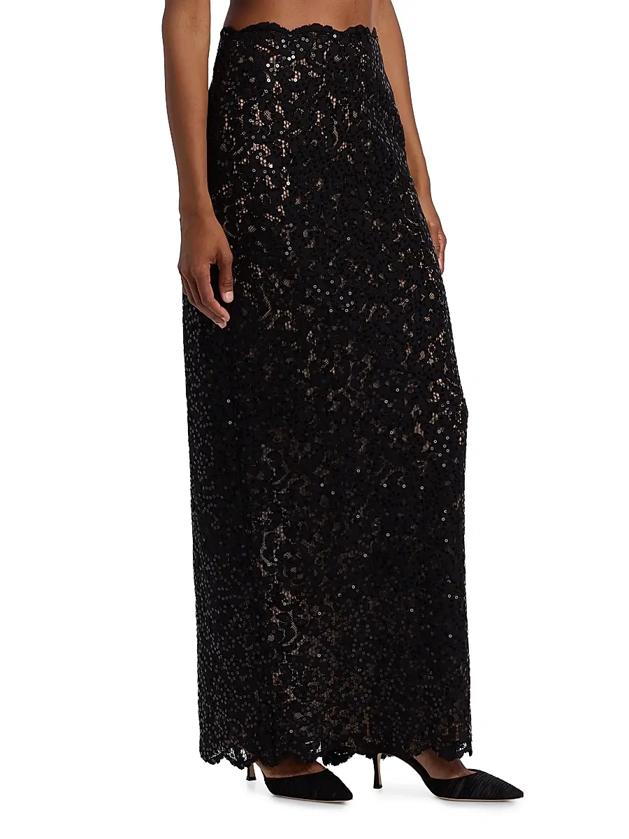 Toccin Women's Marielle Cotton-Blend Lace Maxi Skirt | Thumbnail 4 Toccin Women's Marielle Cotton-Blend Lace Maxi Skirt | Thumbnail 4