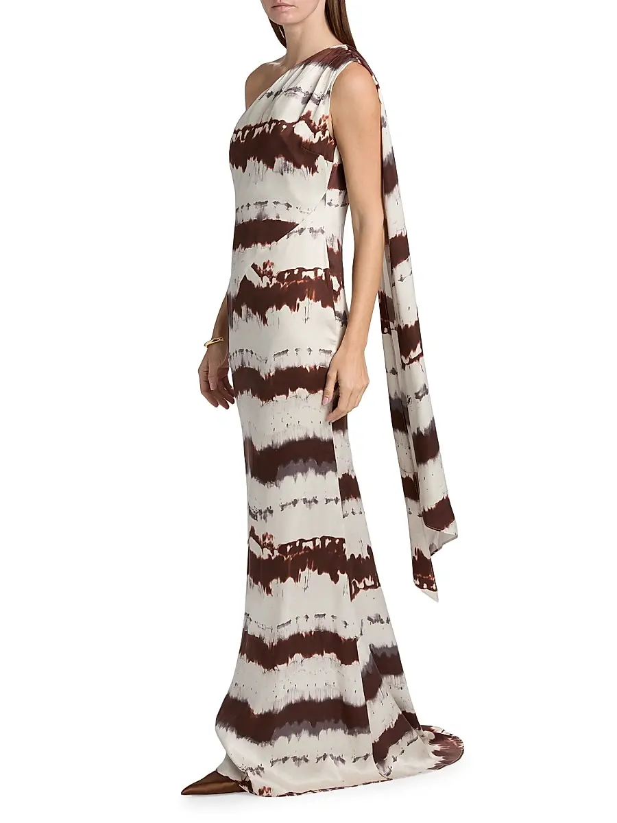 Toccin Women's Somara One-Shoulder Cascade Gown | Thumbnail 4 Toccin Women's Somara One-Shoulder Cascade Gown | Thumbnail 4
