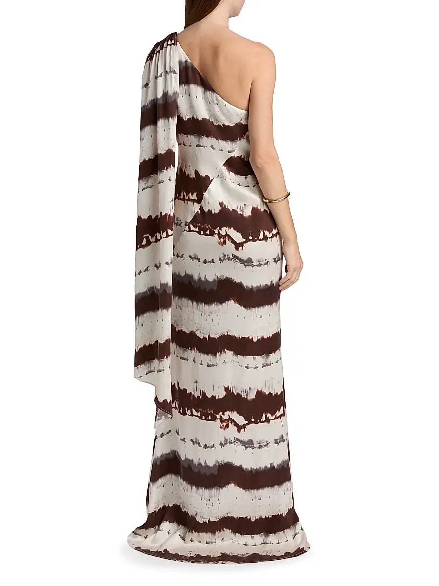 Toccin Women's Somara One-Shoulder Cascade Gown | Thumbnail 5 Toccin Women's Somara One-Shoulder Cascade Gown | Thumbnail 5