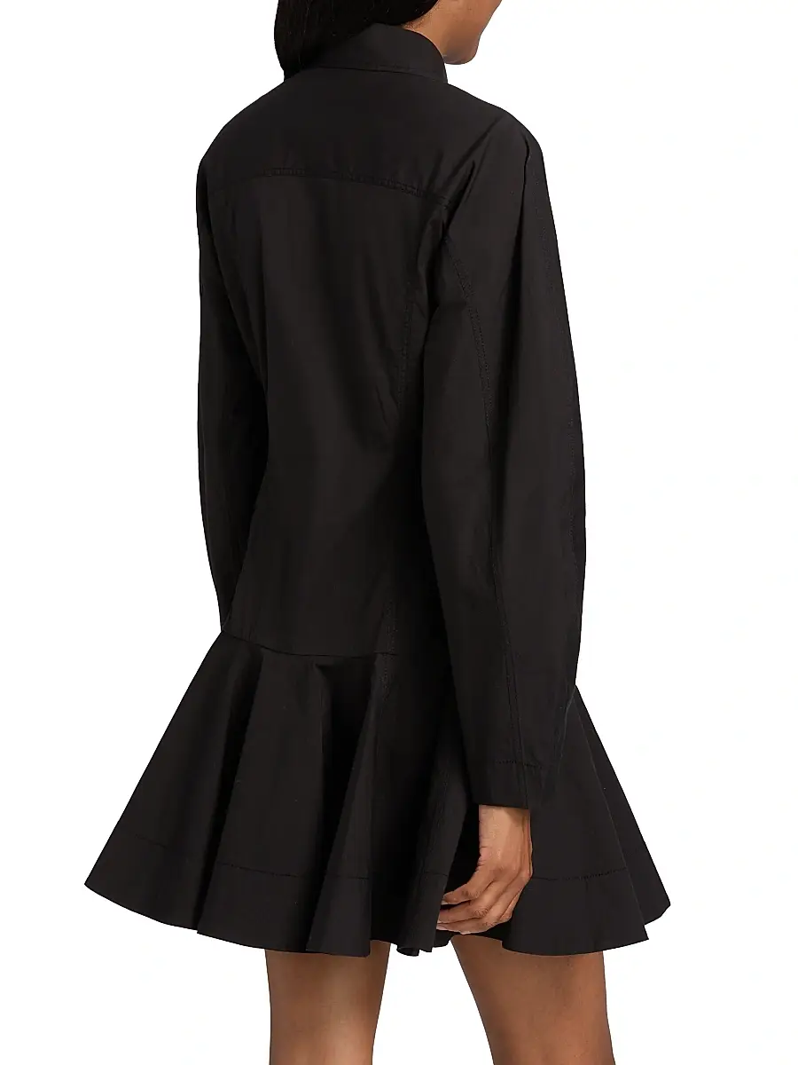 Ganni Women's Stretch Cotton Mini Shirtdress | Thumbnail 5 Ganni Women's Stretch Cotton Mini Shirtdress | Thumbnail 5