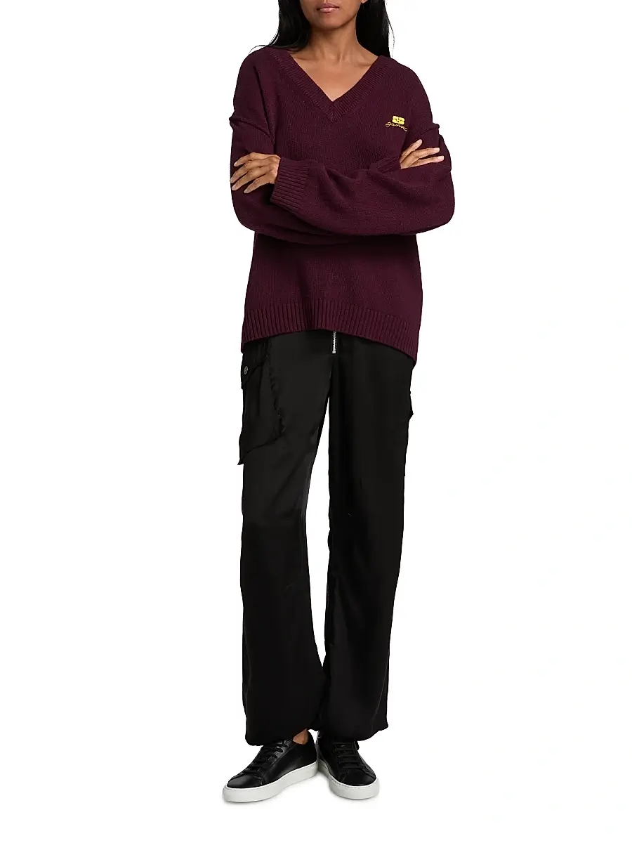 Ganni Women's Washed Satin Cargo Pants | Thumbnail 2 Ganni Women's Washed Satin Cargo Pants | Thumbnail 2