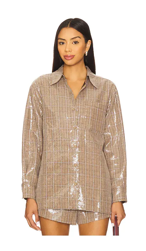 Line & Dot Checkmate Oversized Shacket | Thumbnail 2 Line & Dot Checkmate Oversized Shacket | Thumbnail 2