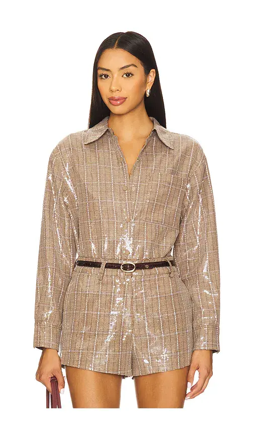 Line & Dot Checkmate Oversized Shacket | Image 1 Line & Dot Checkmate Oversized Shacket | Image 1