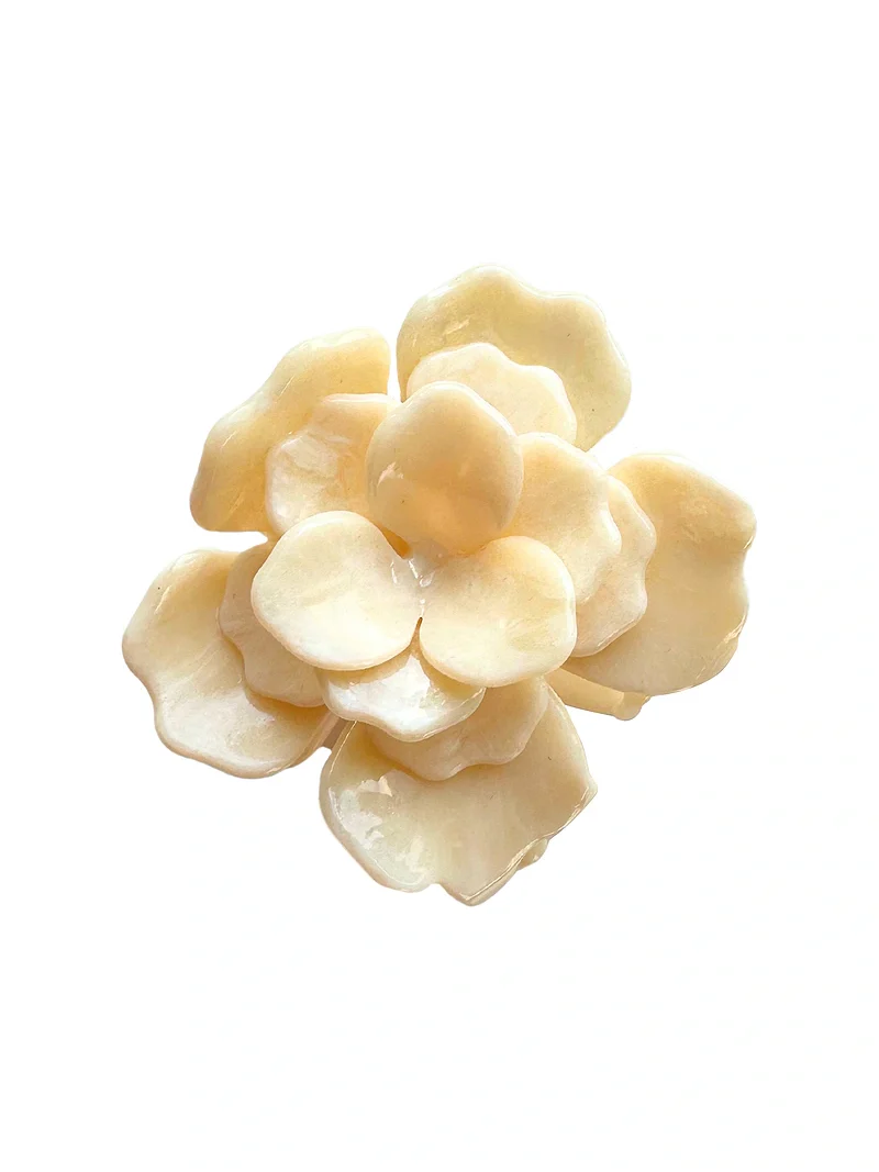 Handmade Origami Gardenia Flower Claw Hair Clip