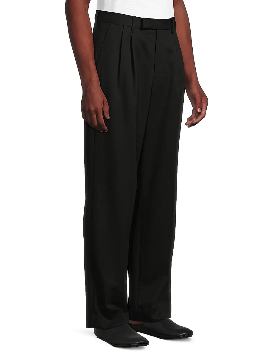 Vince Men's Double Pleated Suiting Trousers | Thumbnail 4 Vince Men's Double Pleated Suiting Trousers | Thumbnail 4