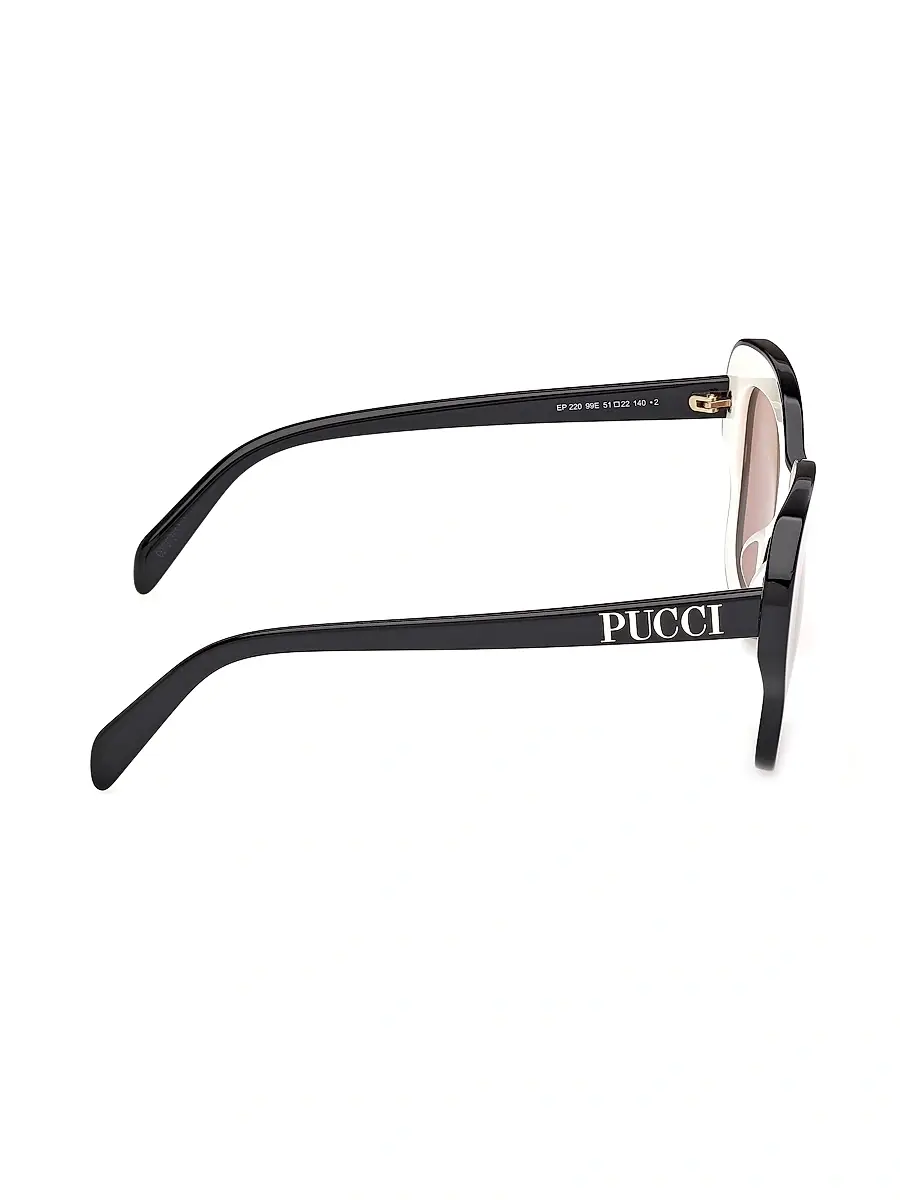 Pucci Women's 52MM Butterfly Sunglasses - Multicolor Brown | Thumbnail 7 Pucci Women's 52MM Butterfly Sunglasses - Multicolor Brown | Thumbnail 7