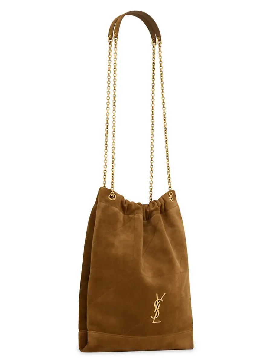 Saint Laurent Women's Jamie Pochon Shoulder Bag in Suede - Caramel Cognac | Thumbnail 6 Saint Laurent Women's Jamie Pochon Shoulder Bag in Suede - Caramel Cognac | Thumbnail 6