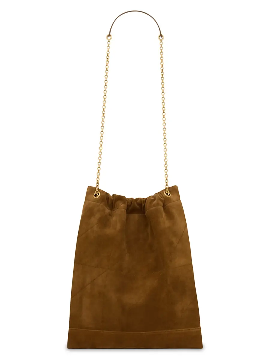 Saint Laurent Women's Jamie Pochon Shoulder Bag in Suede - Caramel Cognac | Thumbnail 7 Saint Laurent Women's Jamie Pochon Shoulder Bag in Suede - Caramel Cognac | Thumbnail 7