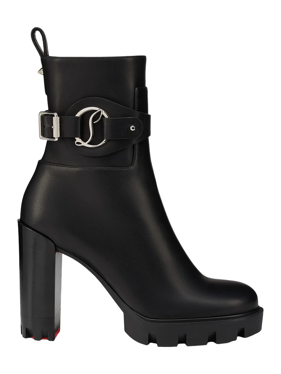 Women's Dianouchette 100MM Leather Lug Booties Women's Dianouchette 100MM Leather Lug Booties