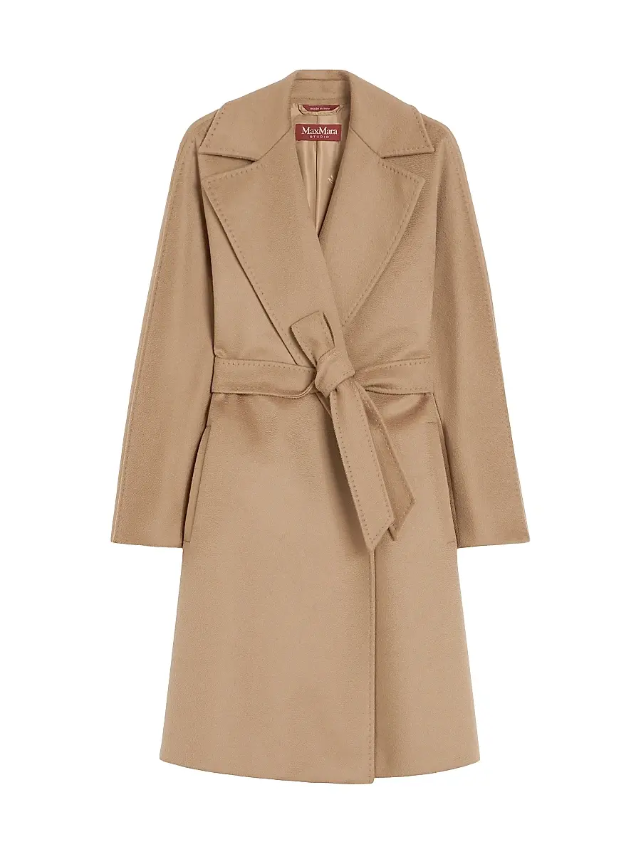 Women's Wool Robe Coat - Camel