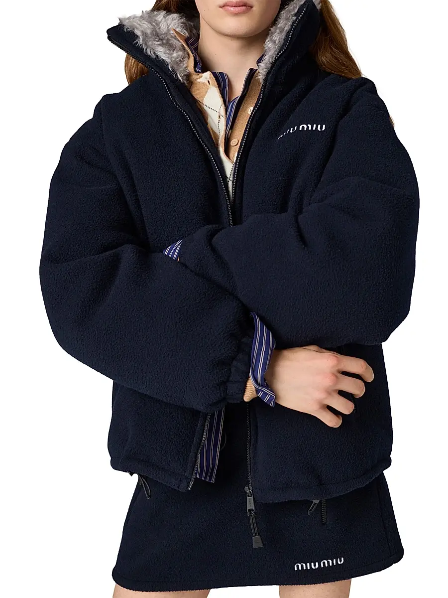 Miu Miu Women's Fleece Down Jacket | Thumbnail 2 Miu Miu Women's Fleece Down Jacket | Thumbnail 2