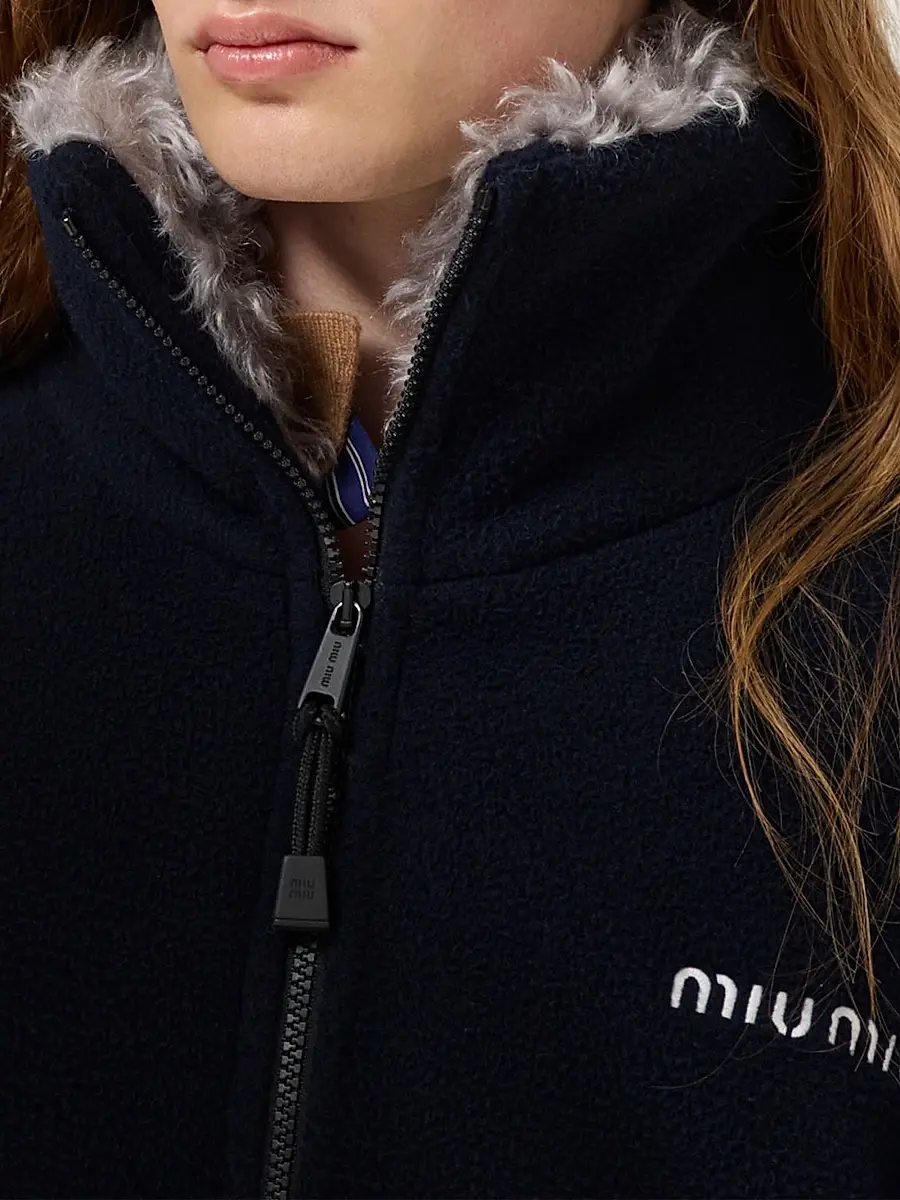 Miu Miu Women's Fleece Down Jacket | Thumbnail 5 Miu Miu Women's Fleece Down Jacket | Thumbnail 5
