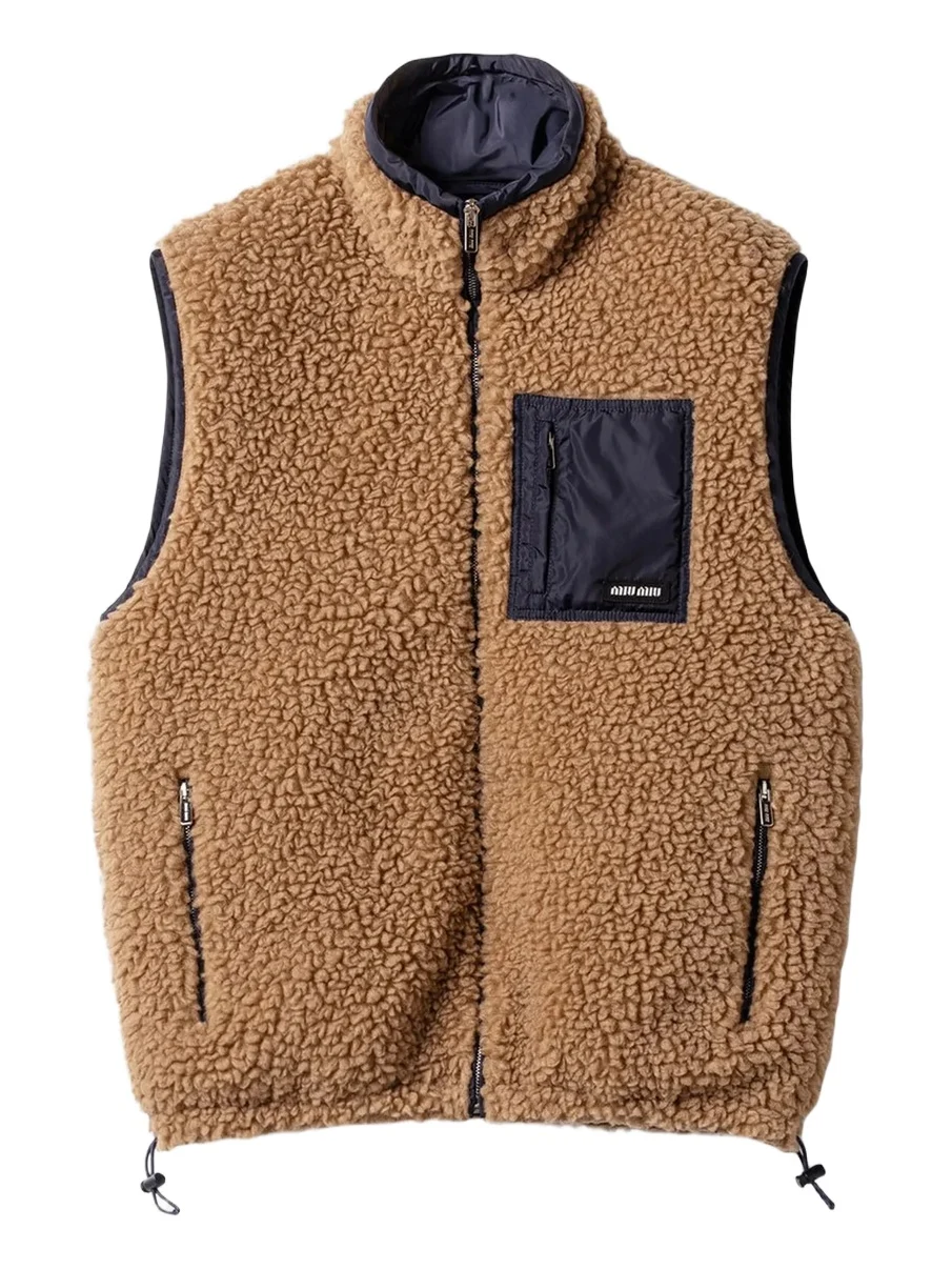 Women's Teddy Down Vest with Technical Pongé - Brown Women's Teddy Down Vest with Technical Pongé - Brown