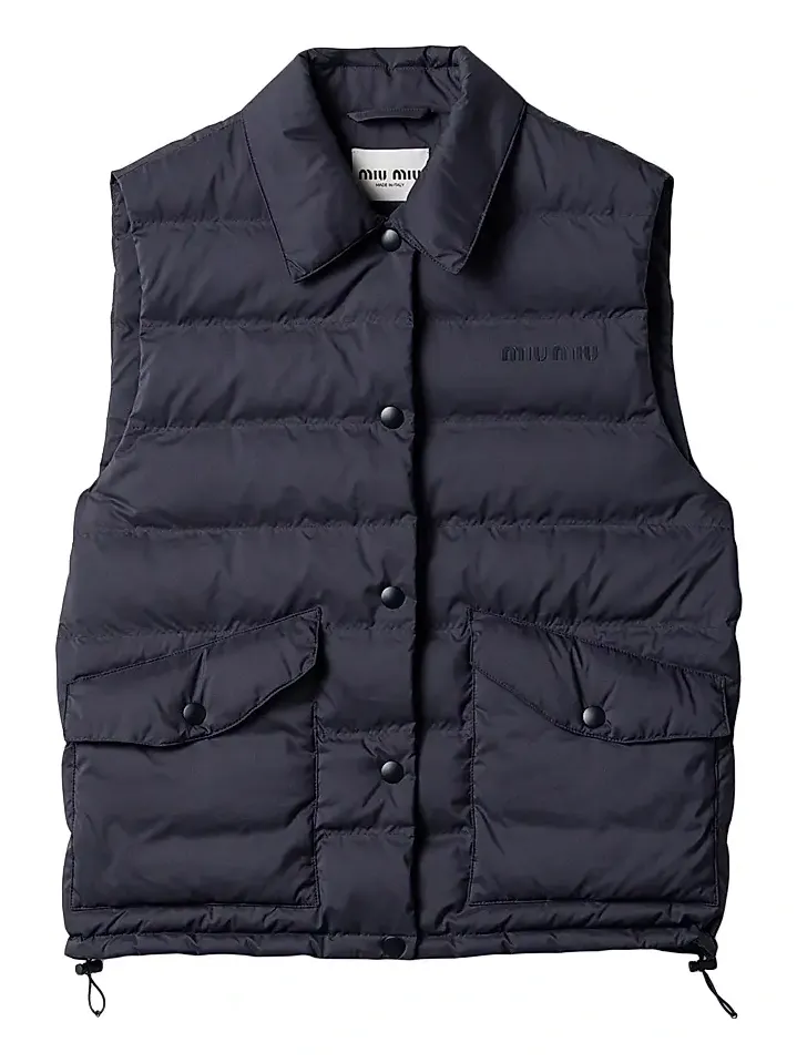Miu Miu Women's Technical Pongé Down Vest