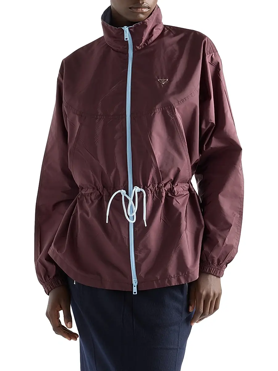 Prada Women's Re-Nylon Blouson Jacket - Dark Red | Thumbnail 2 Prada Women's Re-Nylon Blouson Jacket - Dark Red | Thumbnail 2