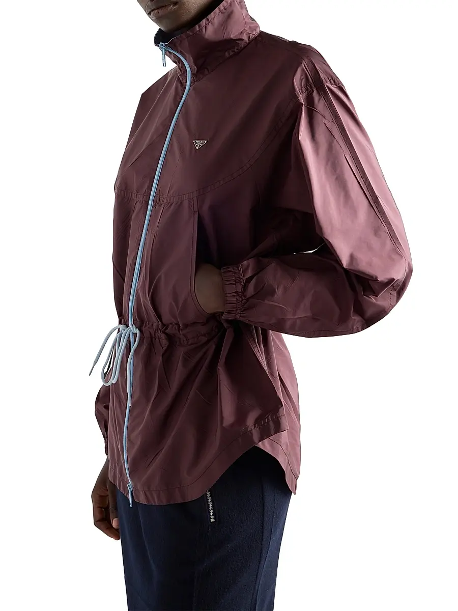 Prada Women's Re-Nylon Blouson Jacket - Dark Red | Thumbnail 3 Prada Women's Re-Nylon Blouson Jacket - Dark Red | Thumbnail 3