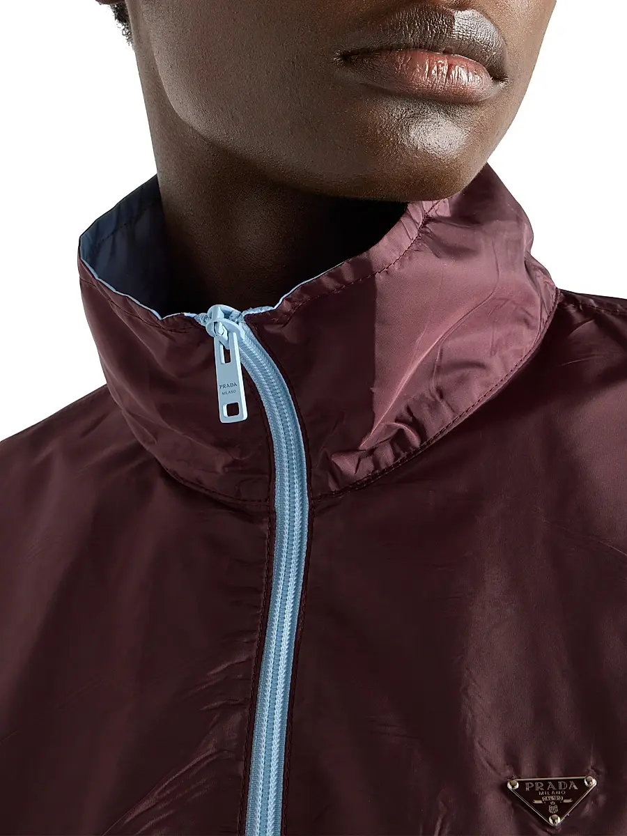 Prada Women's Re-Nylon Blouson Jacket - Dark Red | Thumbnail 5 Prada Women's Re-Nylon Blouson Jacket - Dark Red | Thumbnail 5