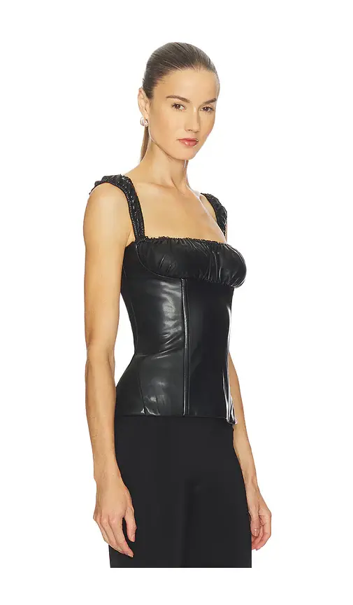 WeWoreWhat Wide Strap Ruched Cup Corset | Thumbnail 2